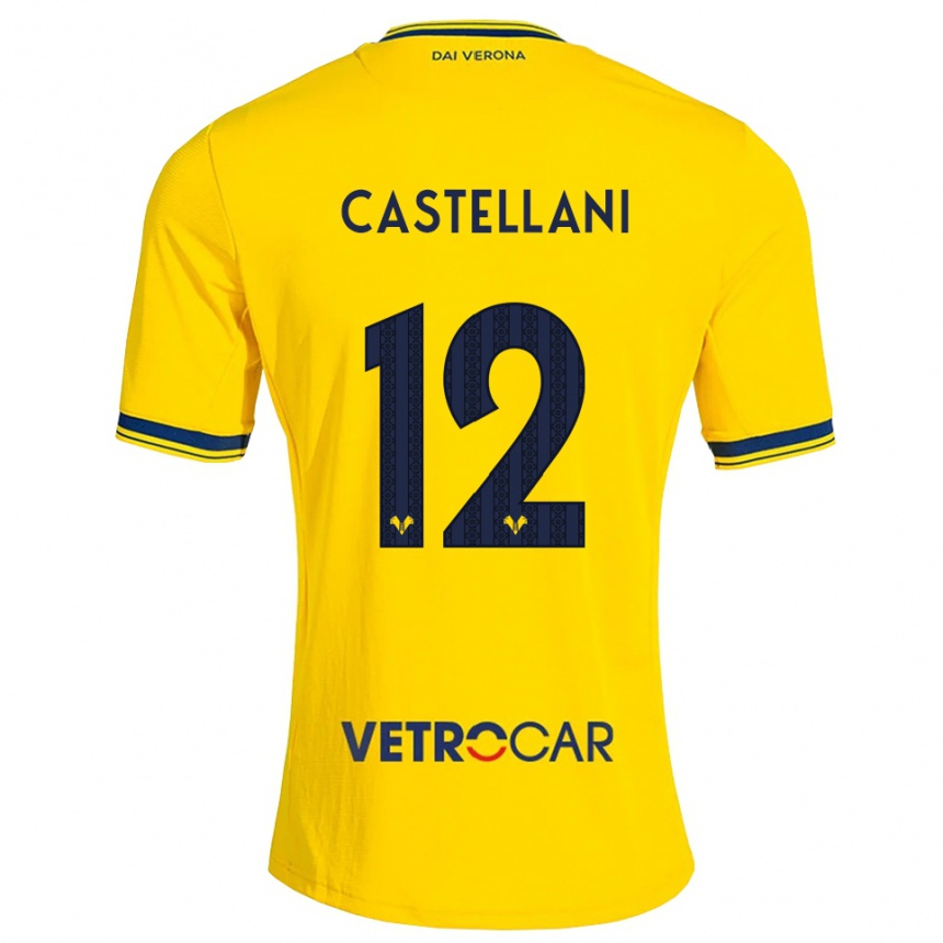 נשים כדורגל Zeno Castellani #12 צהוב אדום הרחק ג'רזי 2026/27
