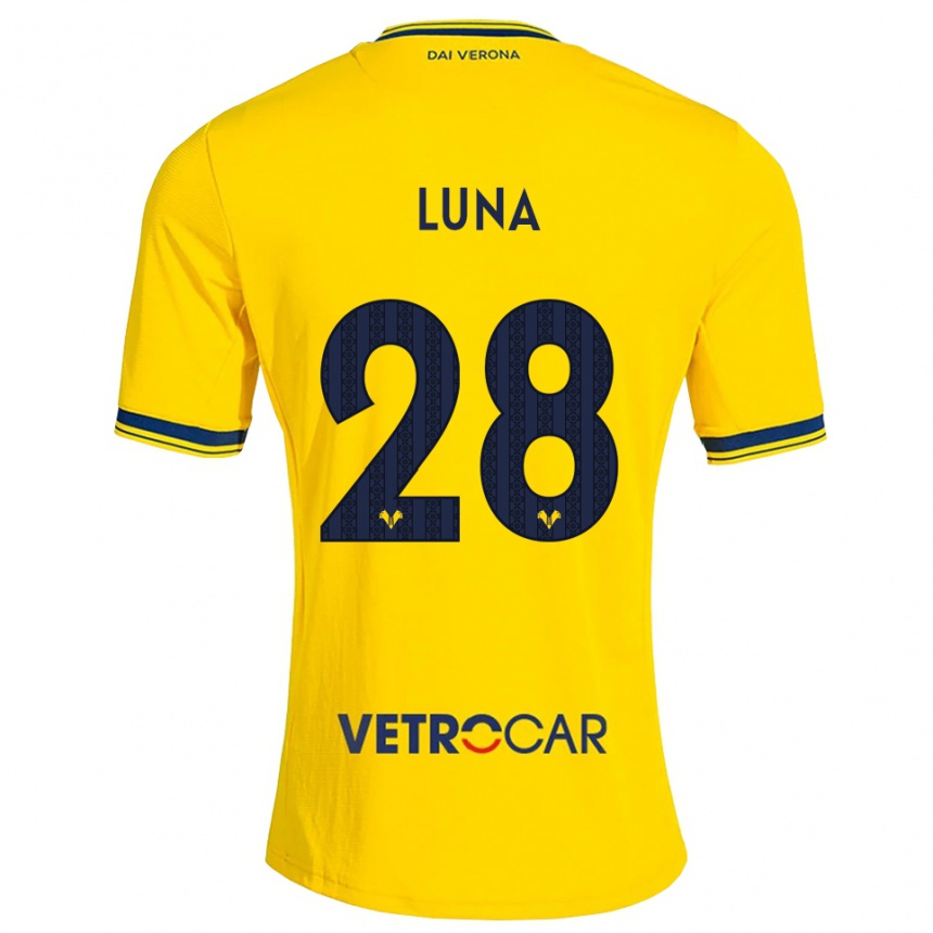 נשים כדורגל Agustín Luna #28 צהוב אדום הרחק ג'רזי 2026/27 נשים כדורגל Agustín Luna #28 צהוב אדום הרחק ג'רזי 2026/27