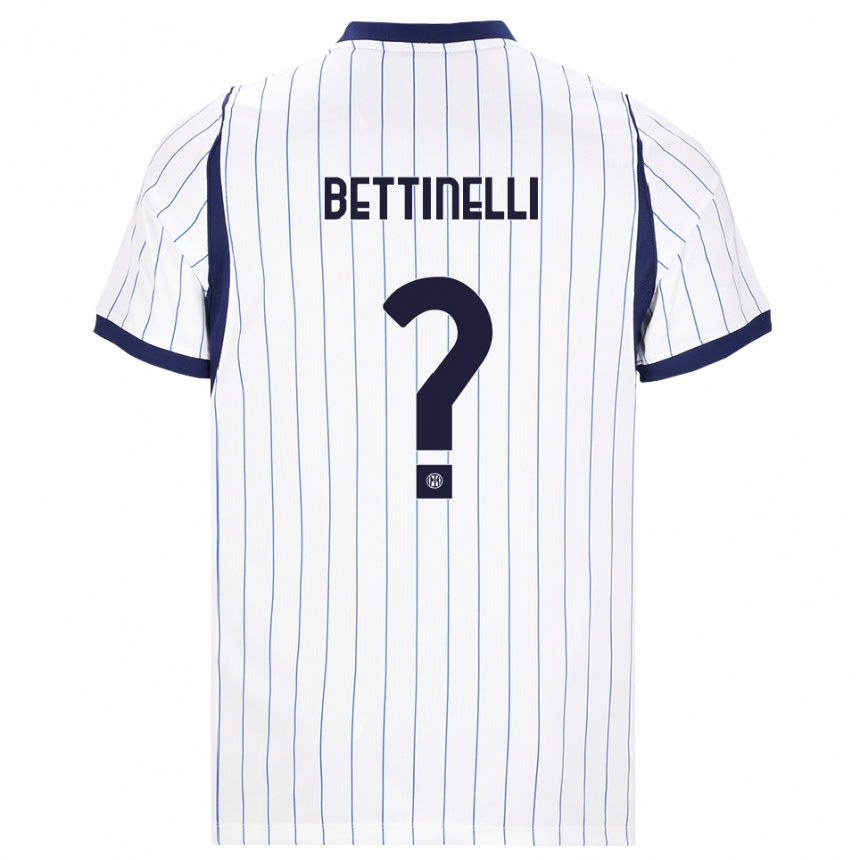 נשים כדורגל Matias Bettinelli #0 לבן כחול כהה הרחק ג'רזי 2026/27