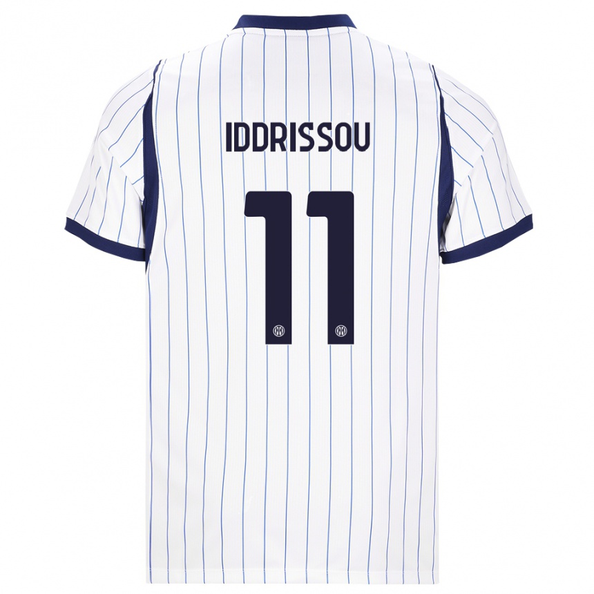 נשים כדורגל Jamal Iddrissou #11 לבן כחול כהה הרחק ג'רזי 2026/27