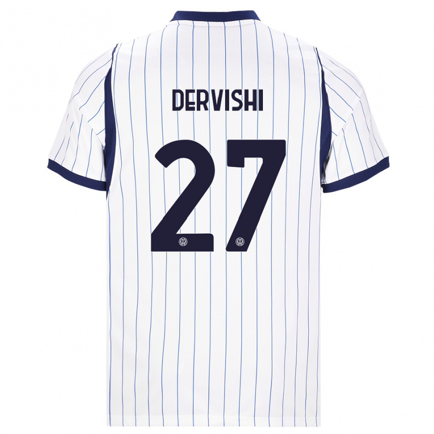 נשים כדורגל קריסטיאן דרבישי #27 לבן כחול כהה הרחק ג'רזי 2026/27