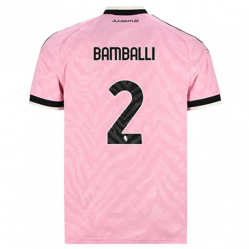 נשים כדורגל Léo Bamballi #2 ורוד שחור הרחק ג'רזי 2026/27