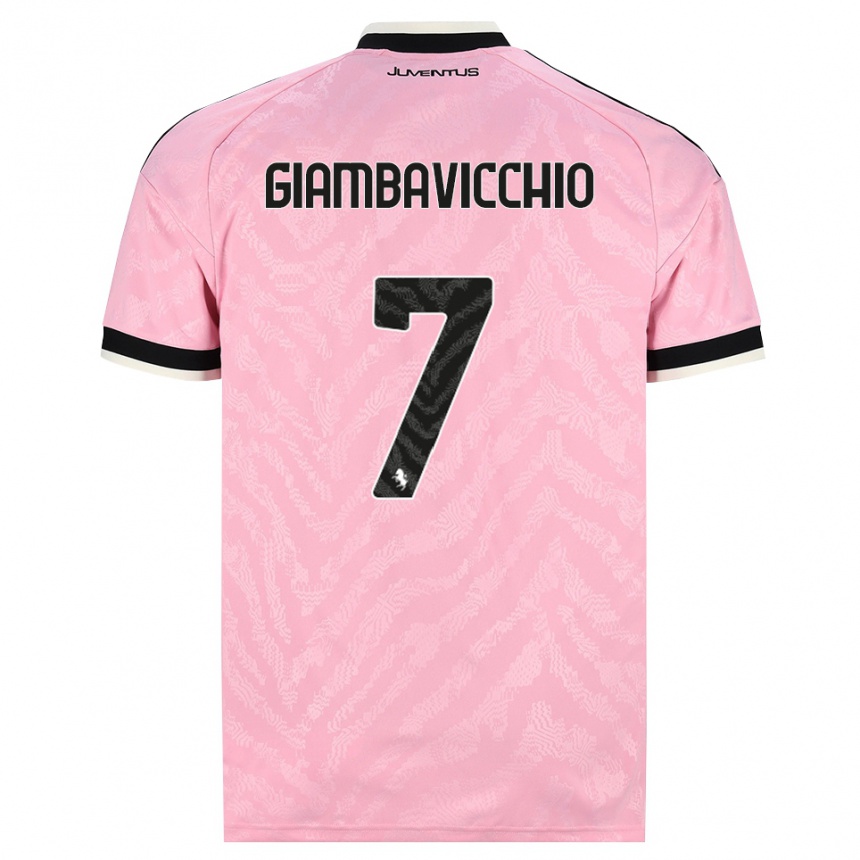 נשים כדורגל Franco Giambavicchio #7 ורוד שחור הרחק ג'רזי 2026/27