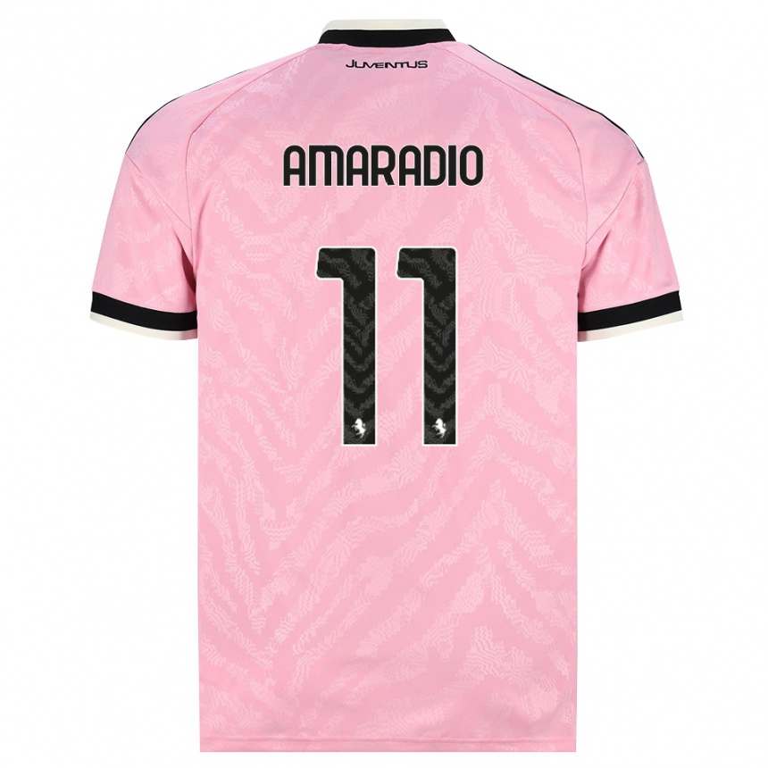 נשים כדורגל Luca Amaradio #11 ורוד שחור הרחק ג'רזי 2026/27