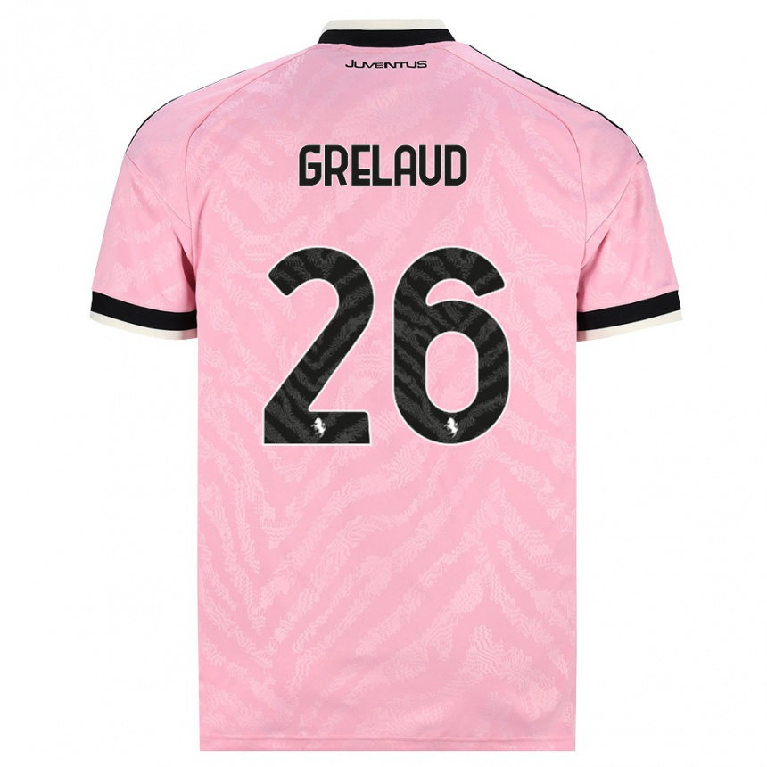 נשים כדורגל Josue Grelaud #26 ורוד שחור הרחק ג'רזי 2026/27