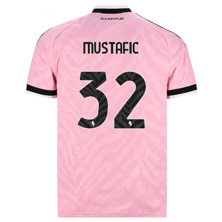 נשים כדורגל Emma Mustafic #32 ורוד שחור הרחק ג'רזי 2026/27