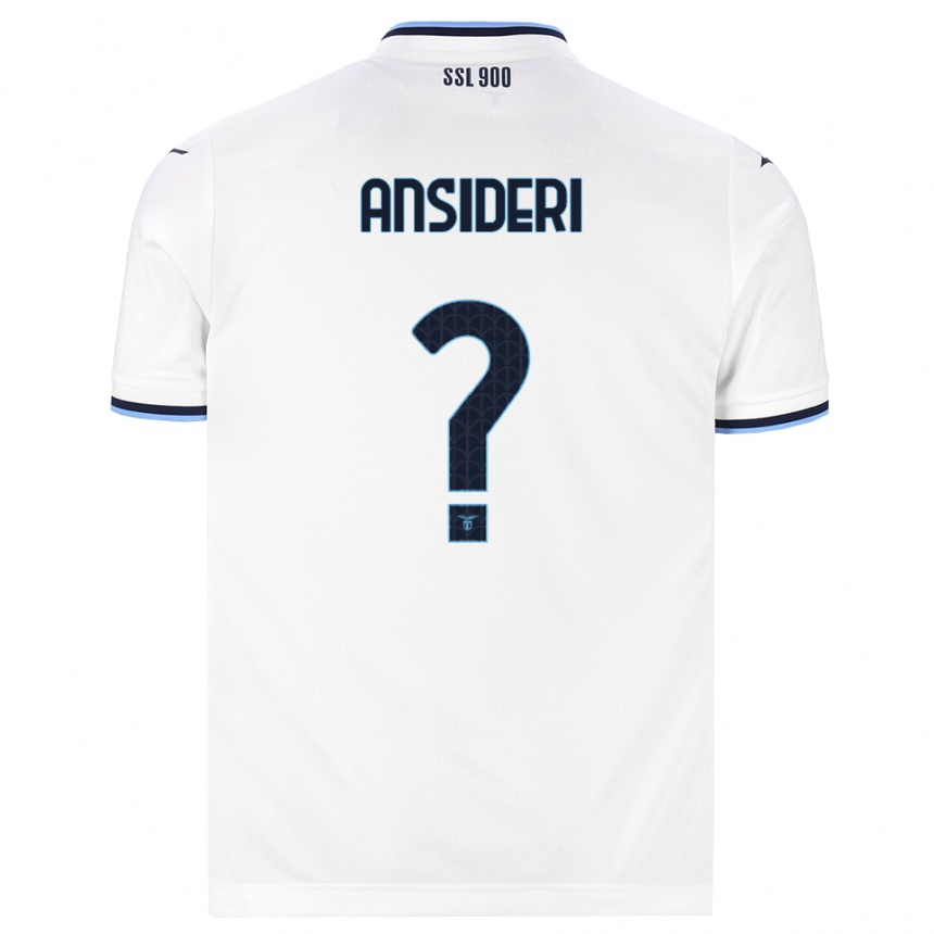 נשים כדורגל Andrea Ansideri #0 לבן כחול כהה הרחק ג'רזי 2026/27