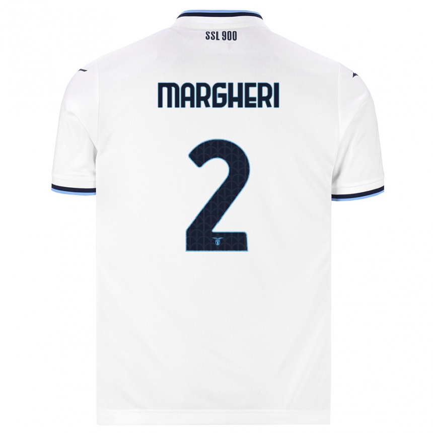 נשים כדורגל Emanuele Margheri #2 לבן כחול כהה הרחק ג'רזי 2026/27