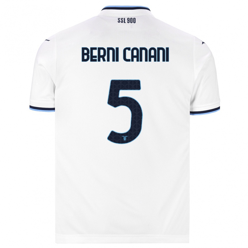 נשים כדורגל Leonardo Berni Canani #5 לבן כחול כהה הרחק ג'רזי 2026/27