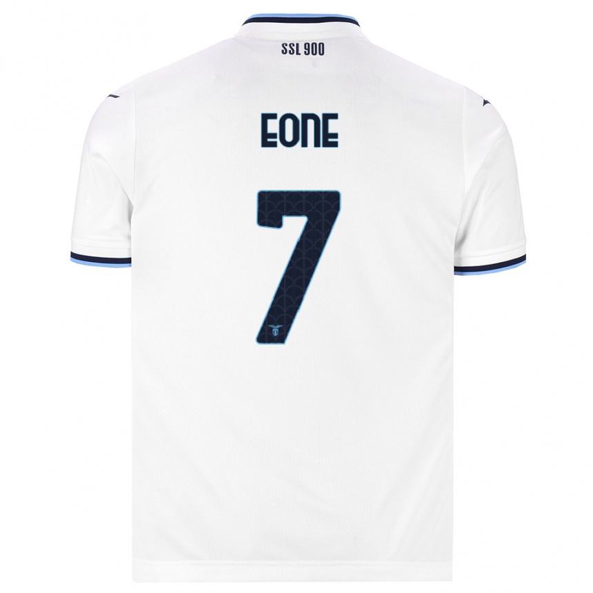 נשים כדורגל Emmanuel Eone #7 לבן כחול כהה הרחק ג'רזי 2026/27