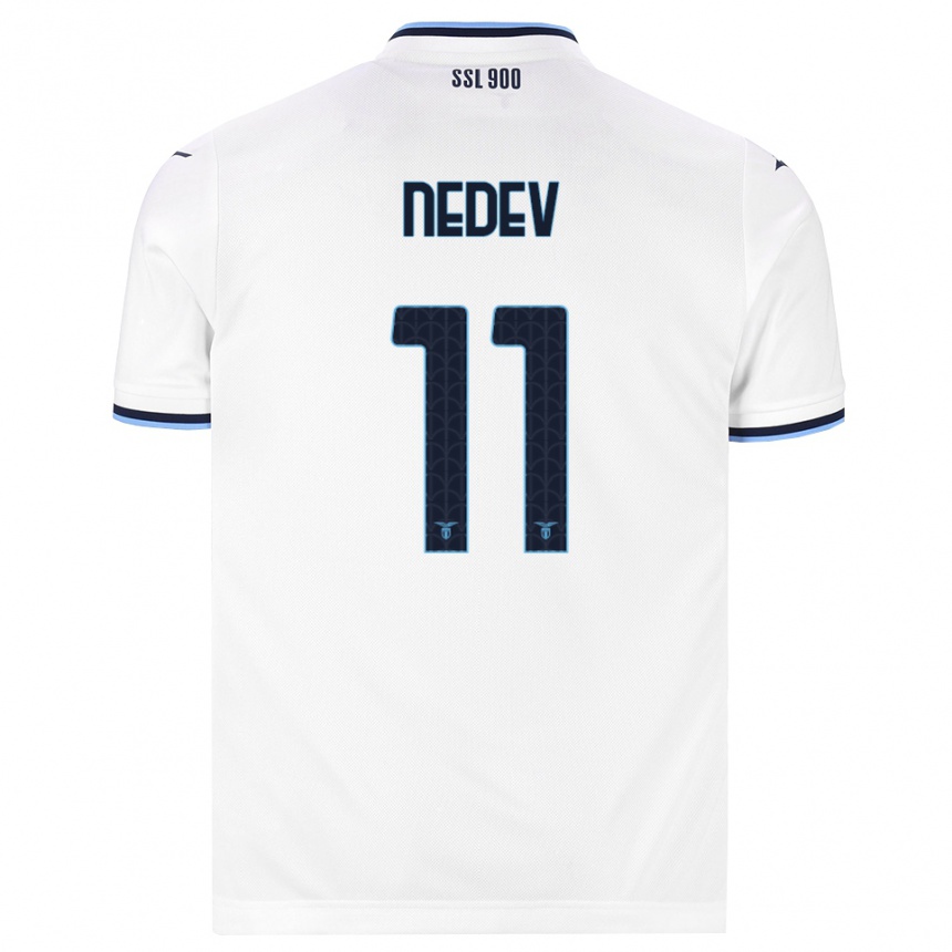 נשים כדורגל Kaloyan Nedev #11 לבן כחול כהה הרחק ג'רזי 2026/27