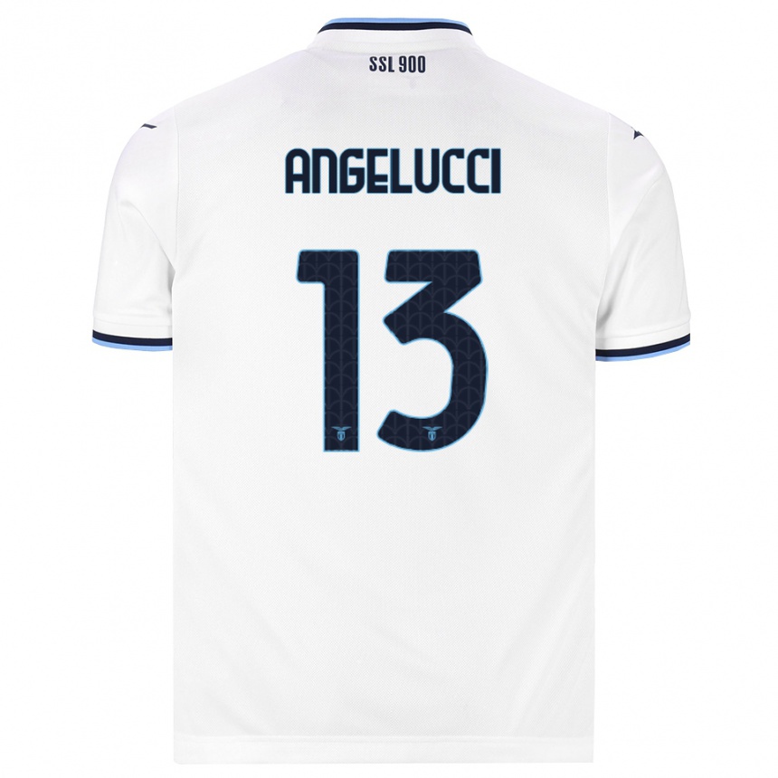 נשים כדורגל Valerio Angelucci #13 לבן כחול כהה הרחק ג'רזי 2026/27