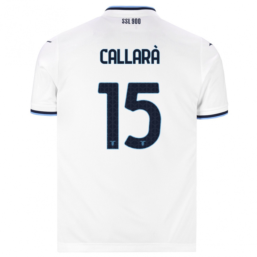 נשים כדורגל Nicholas Callarà #15 לבן כחול כהה הרחק ג'רזי 2026/27