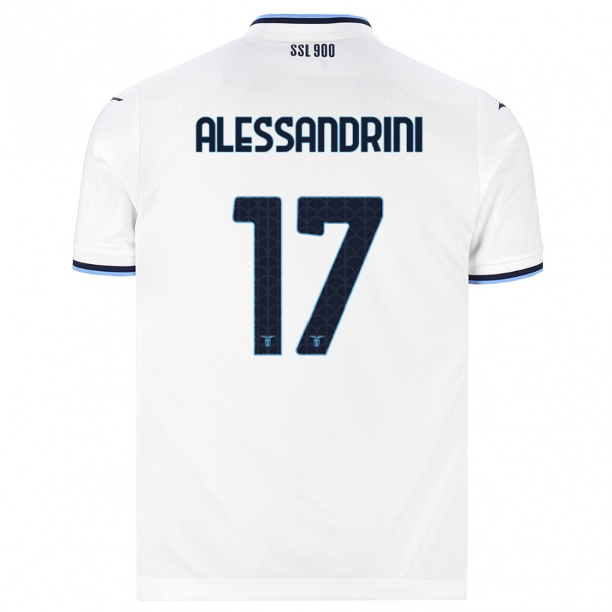 נשים כדורגל Fabrizio Alessandrini #17 לבן כחול כהה הרחק ג'רזי 2026/27