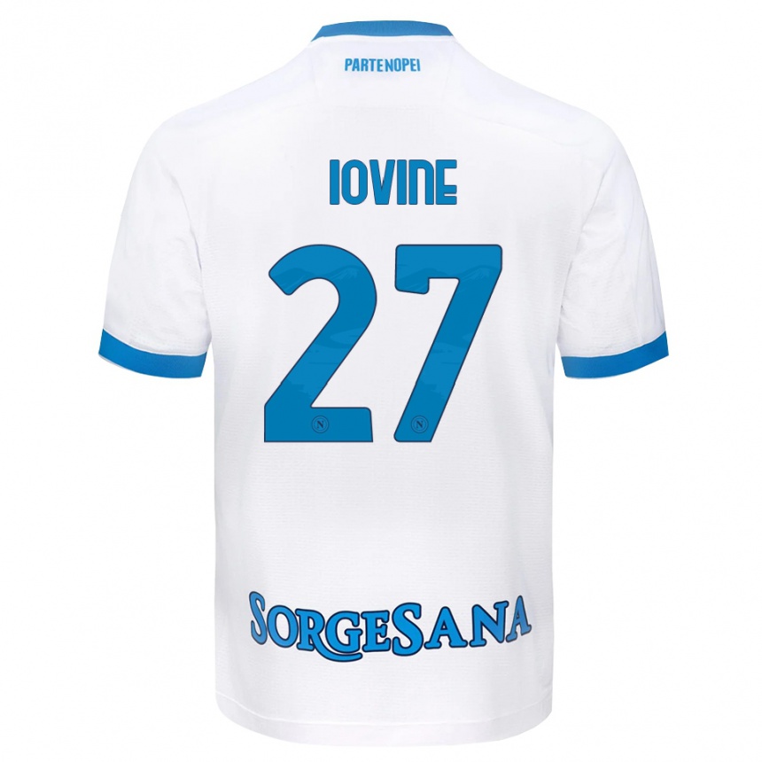 נשים כדורגל Andrea Iovine #27 לבן כחול שמיים הרחק ג'רזי 2026/27
