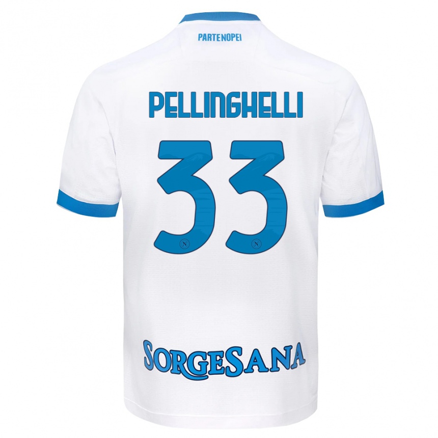 נשים כדורגל אליס פלינגלי #33 לבן כחול שמיים הרחק ג'רזי 2026/27