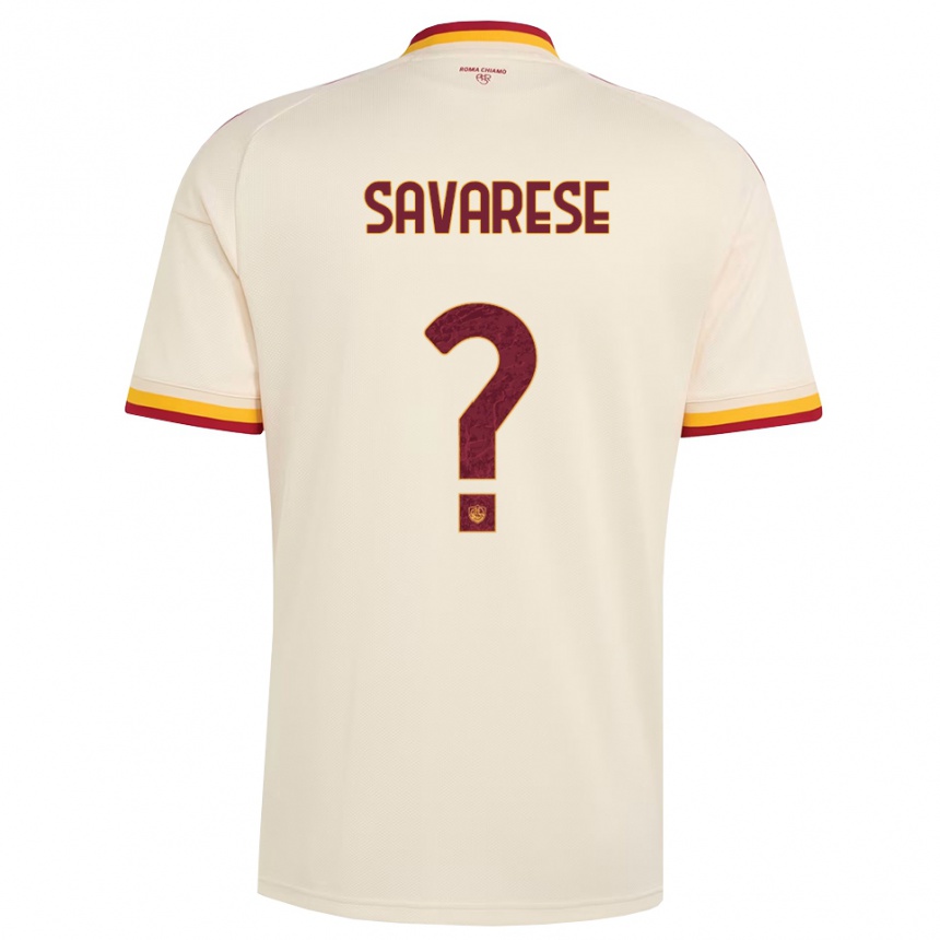 נשים כדורגל Bruno Savarese #0 שמפניה אדום צהוב הרחק ג'רזי 2026/27