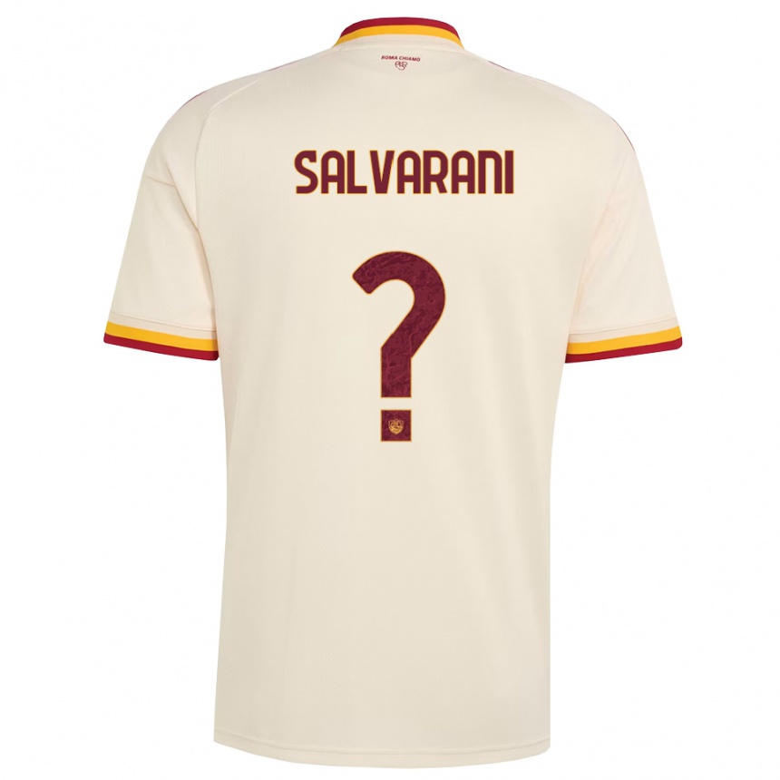 נשים כדורגל Mattia Salvarani #0 שמפניה אדום צהוב הרחק ג'רזי 2026/27