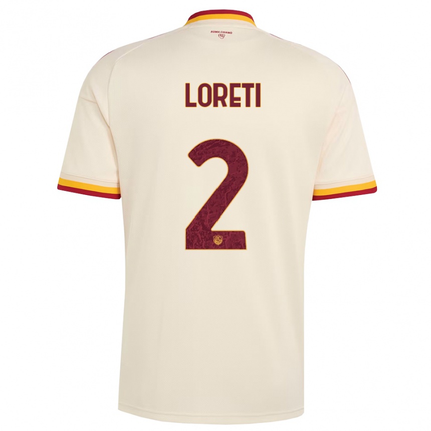 נשים כדורגל Mirko Loreti #2 שמפניה אדום צהוב הרחק ג'רזי 2026/27