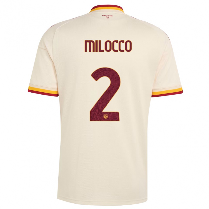 נשים כדורגל Matias Milocco #2 שמפניה אדום צהוב הרחק ג'רזי 2026/27