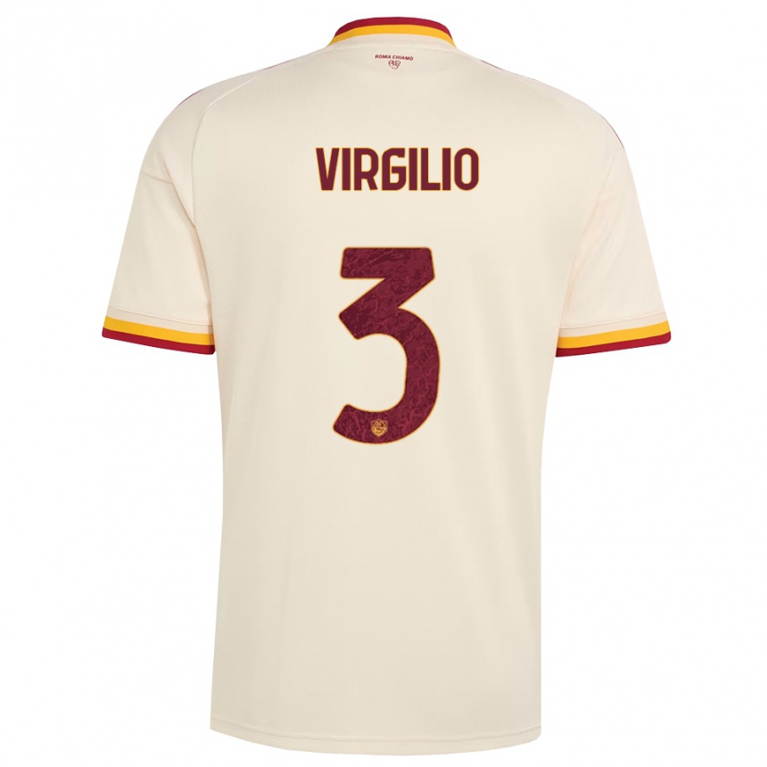נשים כדורגל Cristian Virgilio #3 שמפניה אדום צהוב הרחק ג'רזי 2026/27