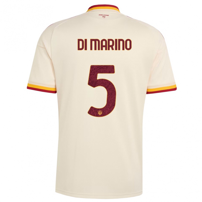 נשים כדורגל Baldo Di Marino #5 שמפניה אדום צהוב הרחק ג'רזי 2026/27