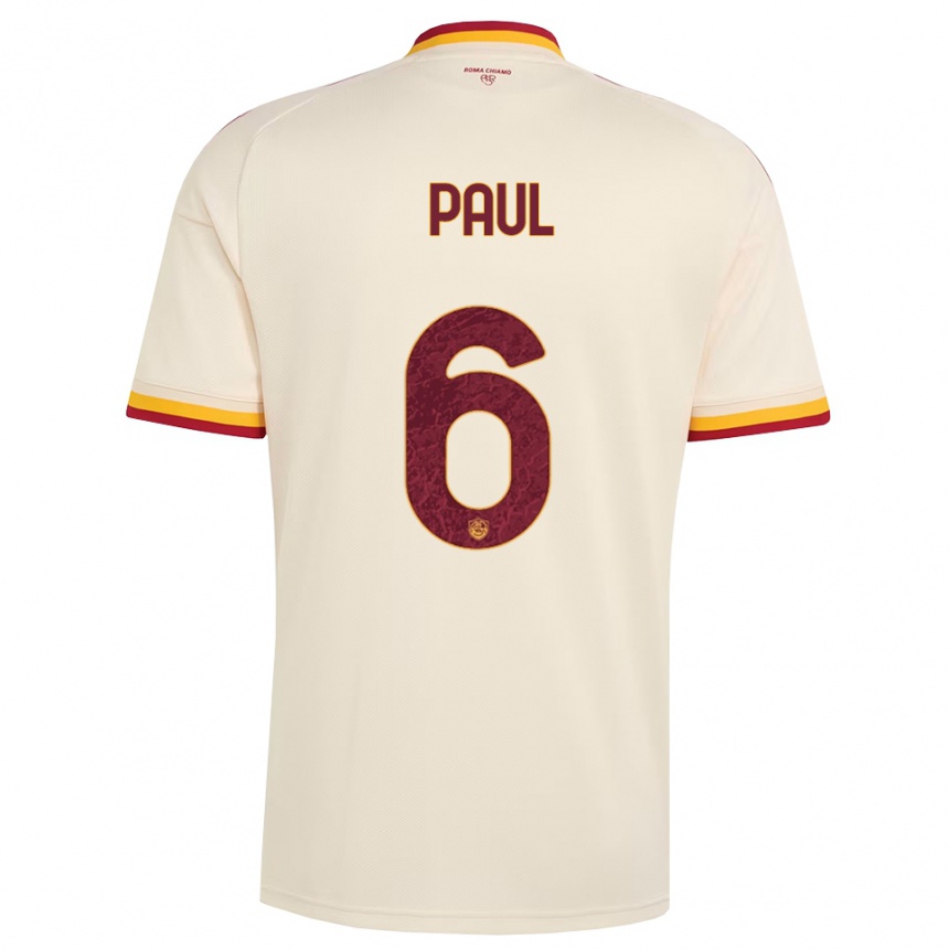 נשים כדורגל Daniele Paul #6 שמפניה אדום צהוב הרחק ג'רזי 2026/27