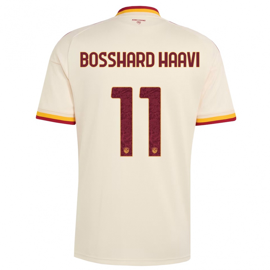 נשים כדורגל Emilie Bosshard Haavi #11 שמפניה אדום צהוב הרחק ג'רזי 2026/27