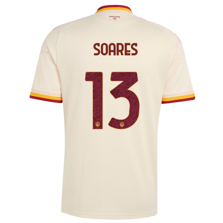 נשים כדורגל Jayden Soares #13 שמפניה אדום צהוב הרחק ג'רזי 2026/27
