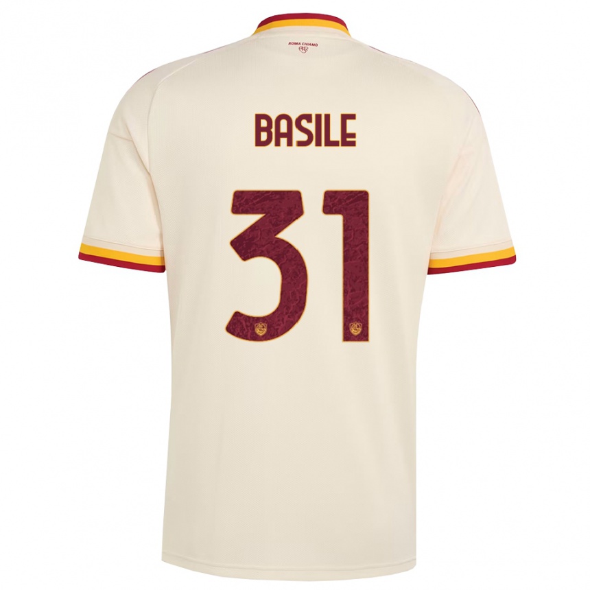 נשים כדורגל Filippo Basile #31 שמפניה אדום צהוב הרחק ג'רזי 2026/27