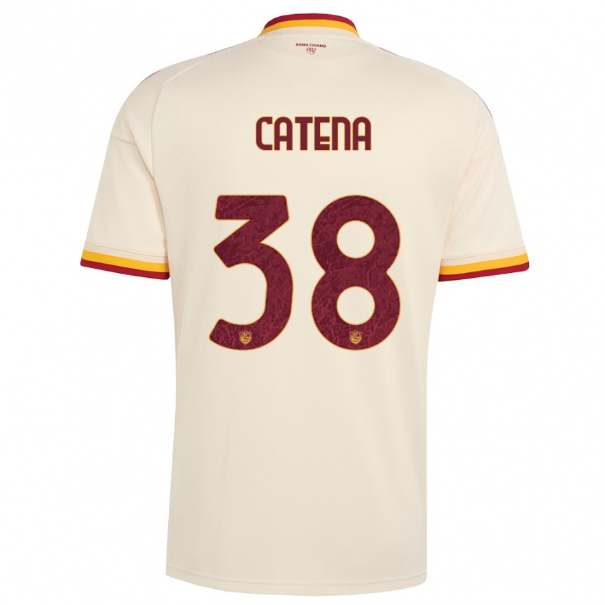 נשים כדורגל Giada Catena #38 שמפניה אדום צהוב הרחק ג'רזי 2026/27