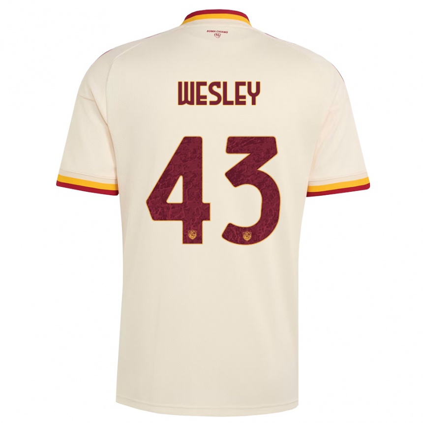 נשים כדורגל Wesley #43 שמפניה אדום צהוב הרחק ג'רזי 2026/27