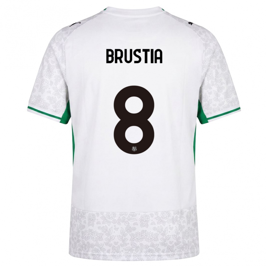 נשים כדורגל Martina Brustia #8 לבן שחור ירוק הרחק ג'רזי 2026/27