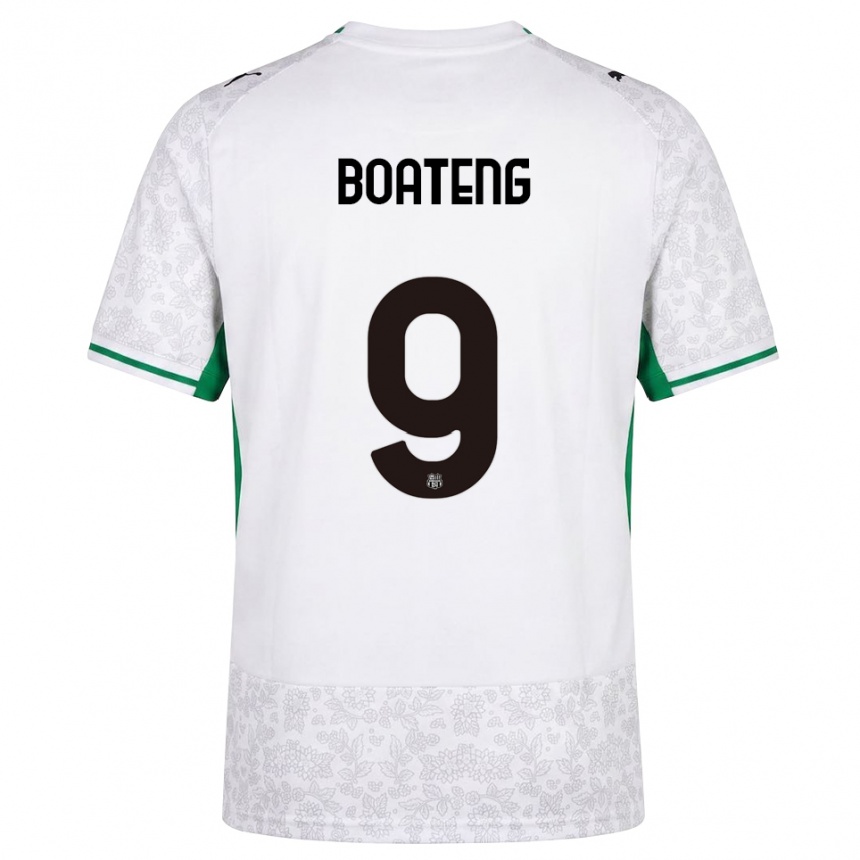 נשים כדורגל Owen Boateng #9 לבן שחור ירוק הרחק ג'רזי 2026/27