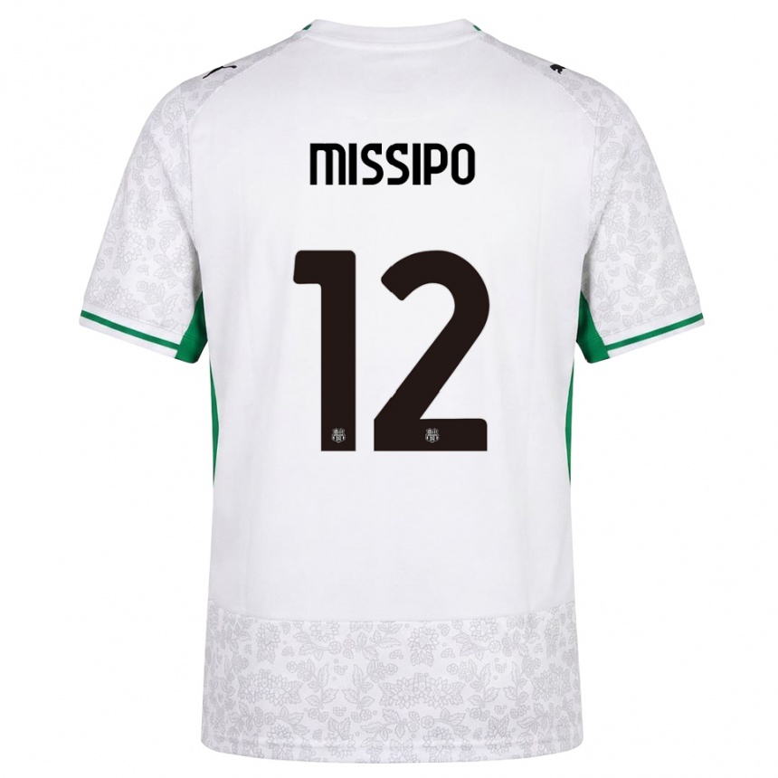 נשים כדורגל Kassandra Missipo #12 לבן שחור ירוק הרחק ג'רזי 2026/27