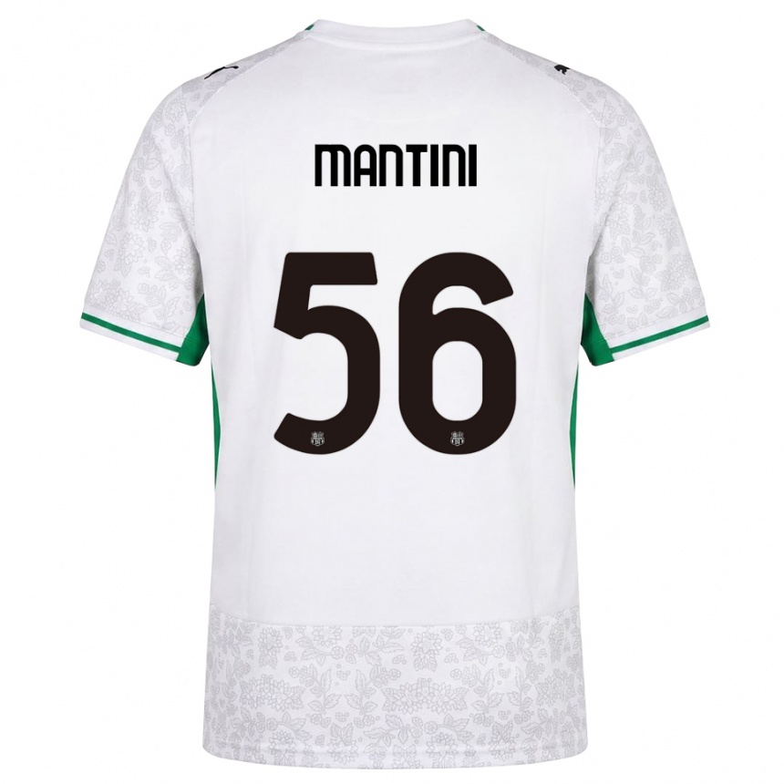 נשים כדורגל Raffaele Mantini #56 לבן שחור ירוק הרחק ג'רזי 2026/27