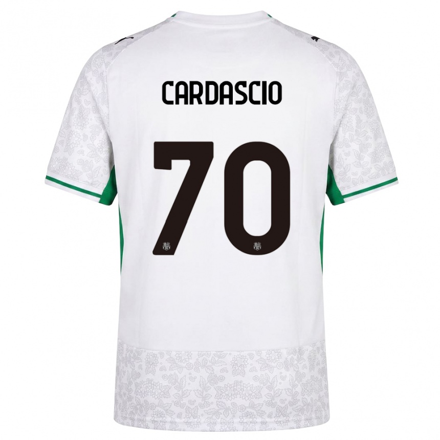 נשים כדורגל Alessandro Cardascio #70 לבן שחור ירוק הרחק ג'רזי 2026/27