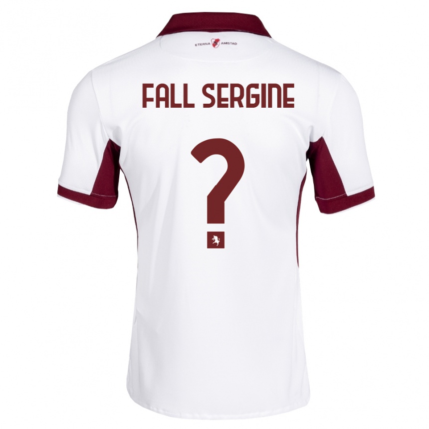 נשים כדורגל Fallou Fall Sergine #0 בורדו לבן אדום הרחק ג'רזי 2026/27