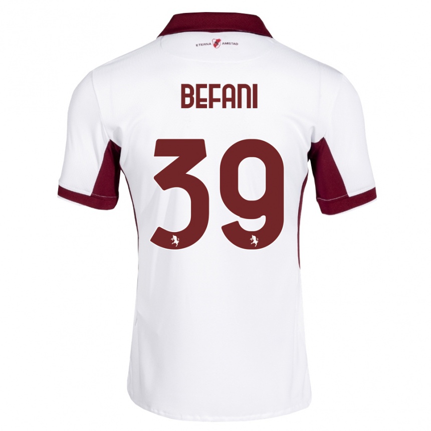 נשים כדורגל Haron Befani #39 בורדו לבן אדום הרחק ג'רזי 2026/27