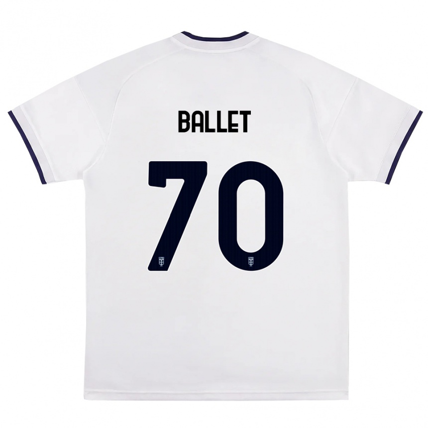 נשים כדורגל Samuel Ballet #70 לבן אדום כחול מלכותי הרחק ג'רזי 2026/27 נשים כדורגל Samuel Ballet #70 לבן אדום כחול מלכותי הרחק ג'רזי 2026/27
