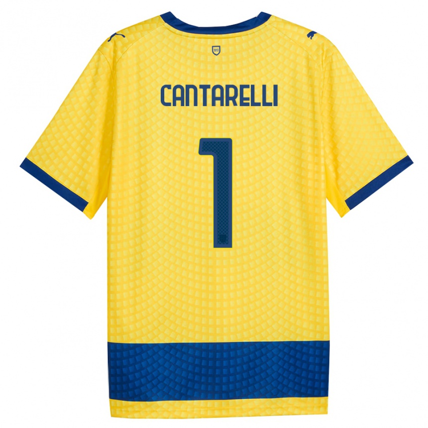 נשים כדורגל Elia Cantarelli #1 צהוב כחול שחור הרחק ג'רזי 2026/27