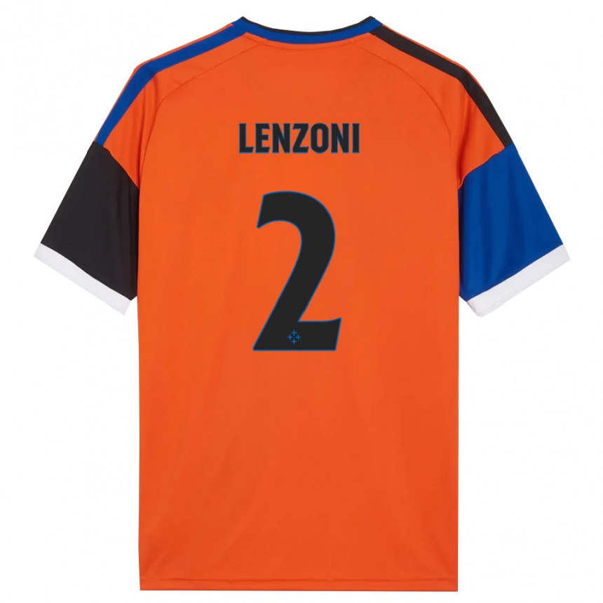 נשים כדורגל Samuele Lenzoni #2 כתום כחול שחור לבן הרחק ג'רזי 2026/27