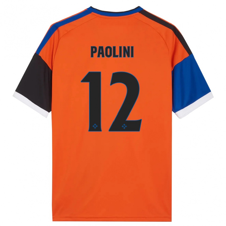 נשים כדורגל Andrea Paolini #12 כתום כחול שחור לבן הרחק ג'רזי 2026/27