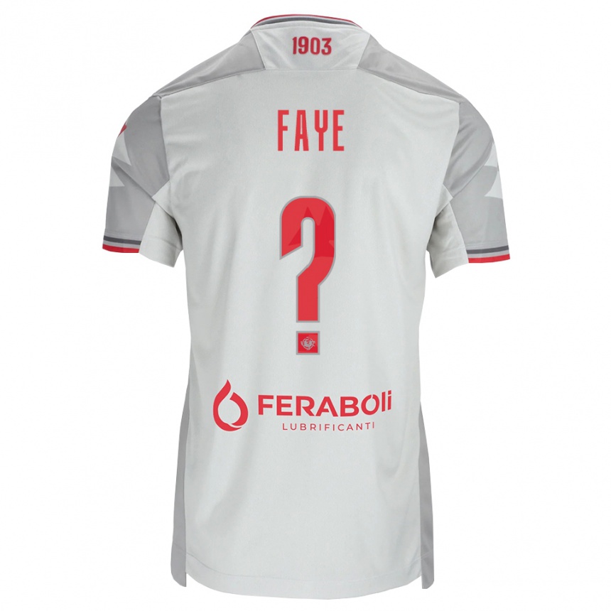 נשים כדורגל Nouroudine Faye #0 אפור לבן אדום הרחק ג'רזי 2026/27