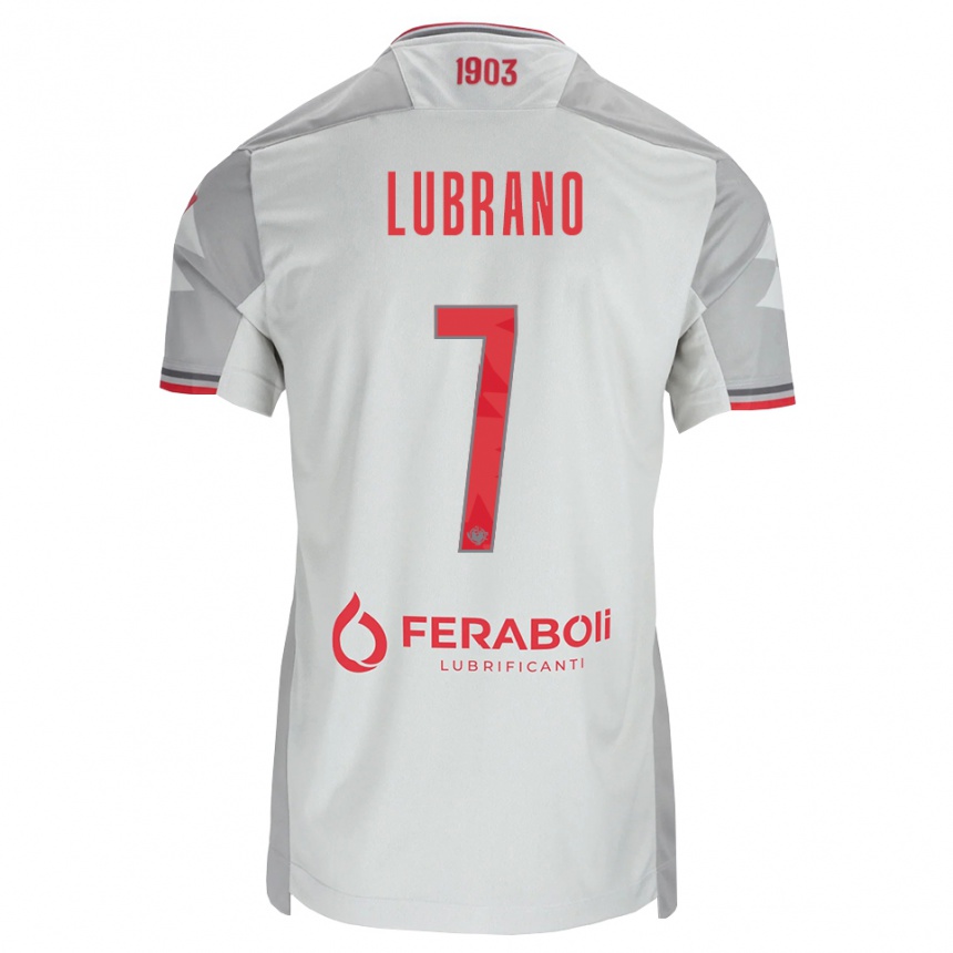 נשים כדורגל Antonio Lubrano #7 אפור לבן אדום הרחק ג'רזי 2026/27