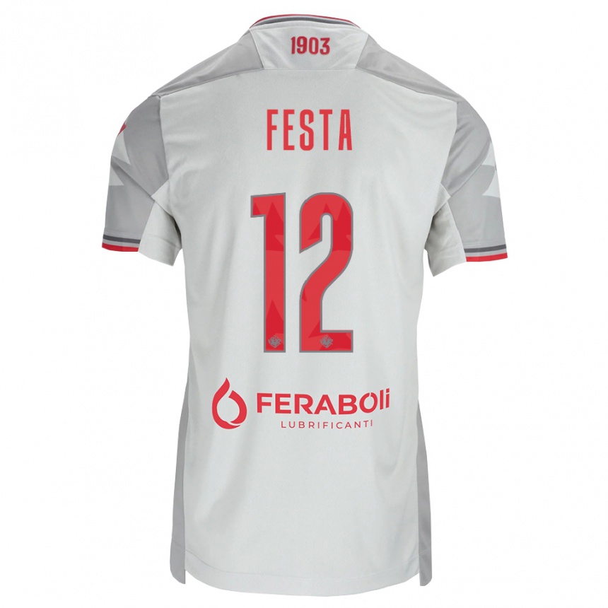 נשים כדורגל מרקו פסטה #12 אפור לבן אדום הרחק ג'רזי 2026/27