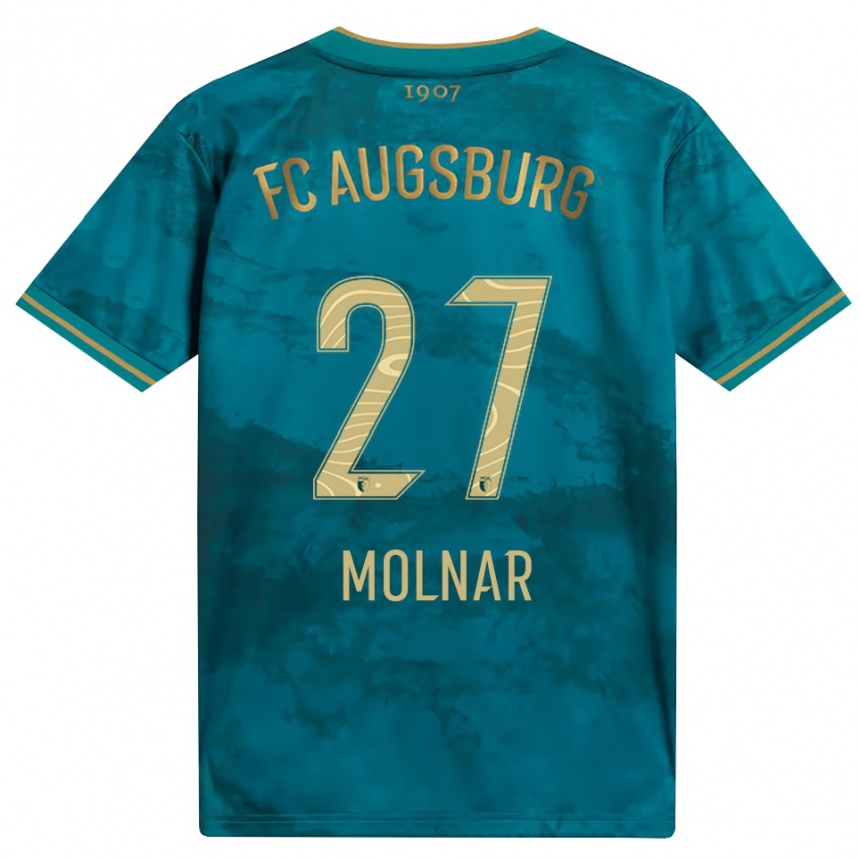 נשים כדורגל Lars Molnar #27 ירוק חום הרחק ג'רזי 2026/27 נשים כדורגל Lars Molnar #27 ירוק חום הרחק ג'רזי 2026/27