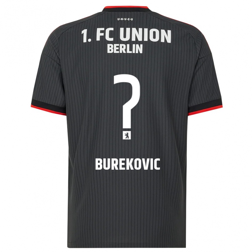 נשים כדורגל Adin Burekovic #0 שחור לבן אדום הרחק ג'רזי 2026/27