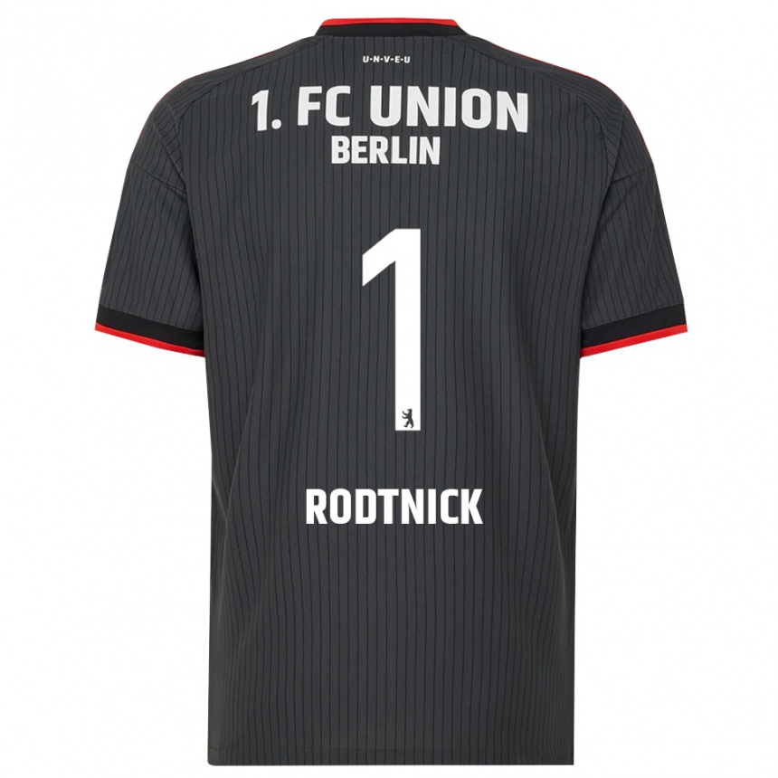 נשים כדורגל Jaden Rodtnick #1 שחור לבן אדום הרחק ג'רזי 2026/27