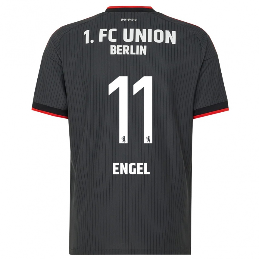 נשים כדורגל Oskar Engel #11 שחור לבן אדום הרחק ג'רזי 2026/27